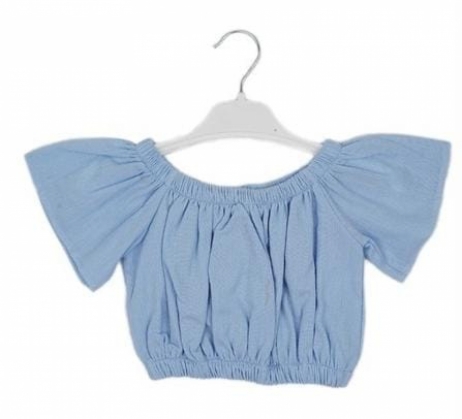 CROP TOP CRİNKLE BLUZ