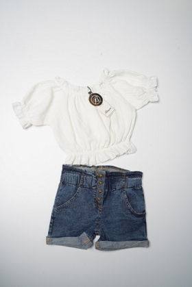 CROPTOP KOT ŞORT TK