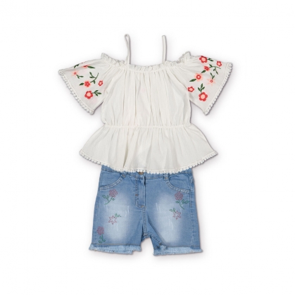 GÜL NAKIŞLI İKİLİ TAKIM