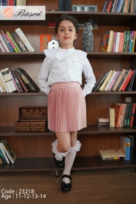 YAKASI PLİSE GRS GÖMLEK