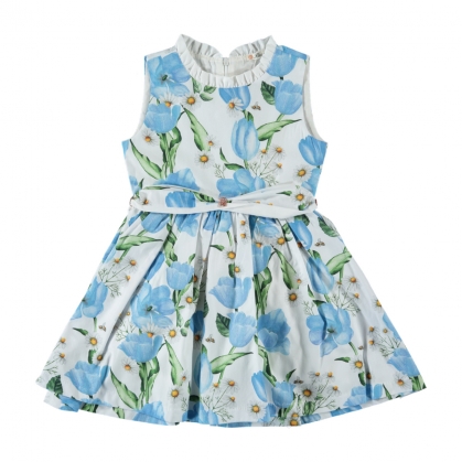 KIZ ÇOCUK LALELI ELBISE